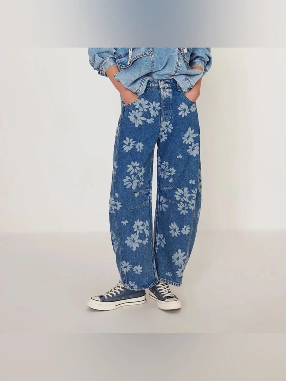 Good Luck Floral Print Barrel Jeans
Free People - Picture 2 of 11